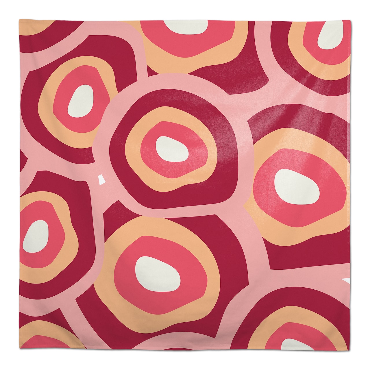Funky Circles Pattern 58" x 58" Tablecloth